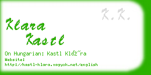 klara kastl business card